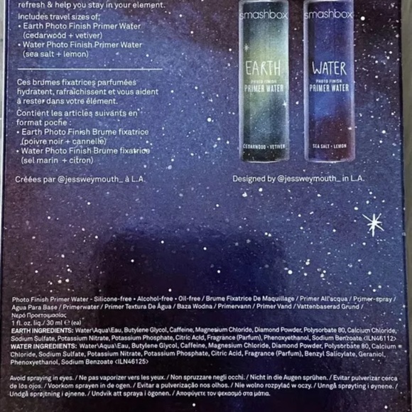 SMASHBOX Photo Finish Primer Water Duo Earth&water - 2 Scented *NIB - Picture 3 of 4